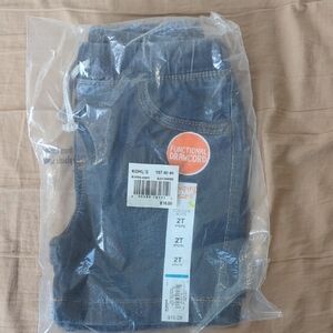 Toddler Blue Denim Shorts 2T Jumping Beans Kohl's Drawstring NEW in Bag